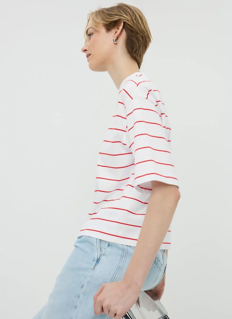 ماتلان Red Stripe Boxy Top