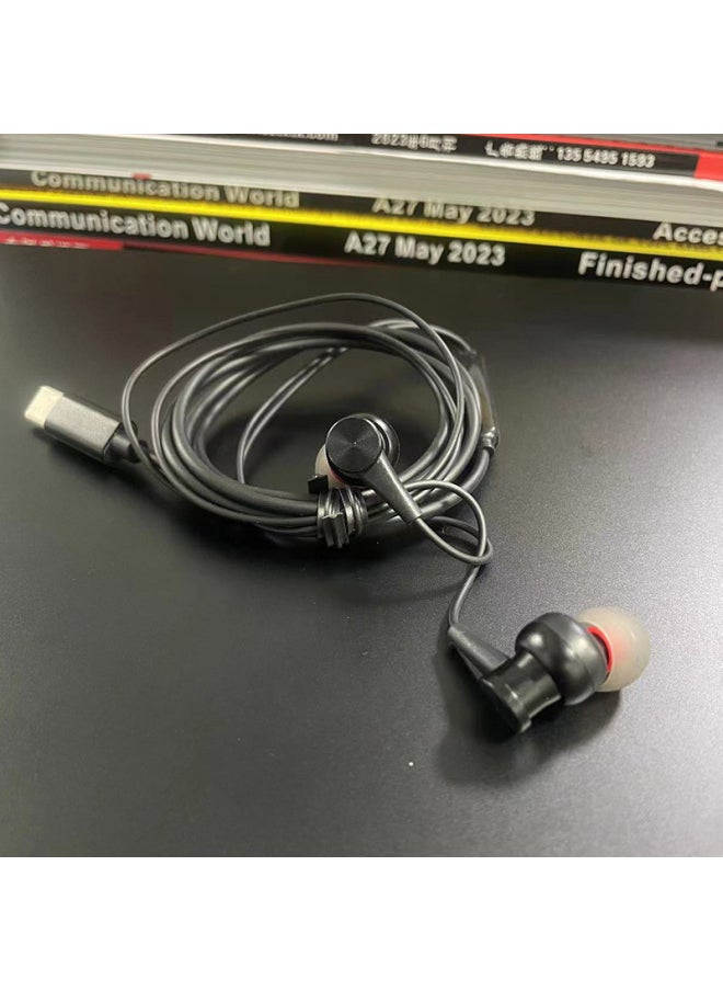 Wired Computer Eating Chicken Game E-sports Headset USB Interface Internet Cafe Desktop Universal Notebook In-ear With Wheat-Color:Black  - Image 3