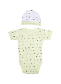 Babies Basic 5 Piece Unisex 100% Cotton Gift Set Include Bib, Romper, Mittens, Cap And Sleepsuit/Jumpsuit  - Image 3