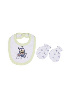 Babies Basic 5 Piece Unisex 100% Cotton Gift Set Include Bib, Romper, Mittens, Cap And Sleepsuit/Jumpsuit  - Image 4