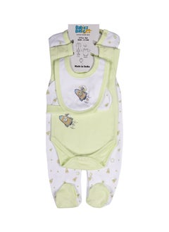 Babies Basic 5 Piece Unisex 100% Cotton Gift Set Include Bib, Romper, Mittens, Cap And Sleepsuit/Jumpsuit  - Image 5