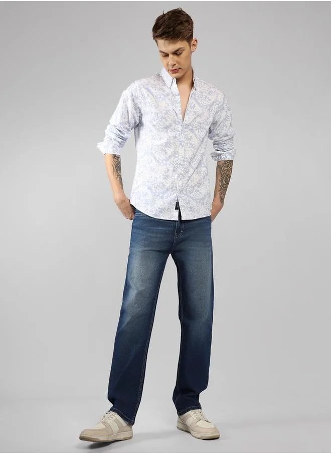Dennis Lingo Floral Printed Cotton Casual Shirt by Styli