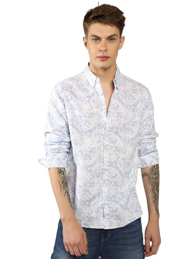 Dennis Lingo Floral Printed Cotton Casual Shirt by Styli