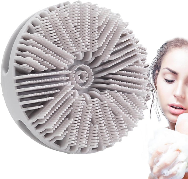 Abhaymart Back Scrubber Silicone Shower Body Brush Exfoliating Body Scrubber Bath Wash Brush Gentle Exfoliating for Women Men Body Sensitive Skin Shower Spa Massage Multicolour - Image 1
