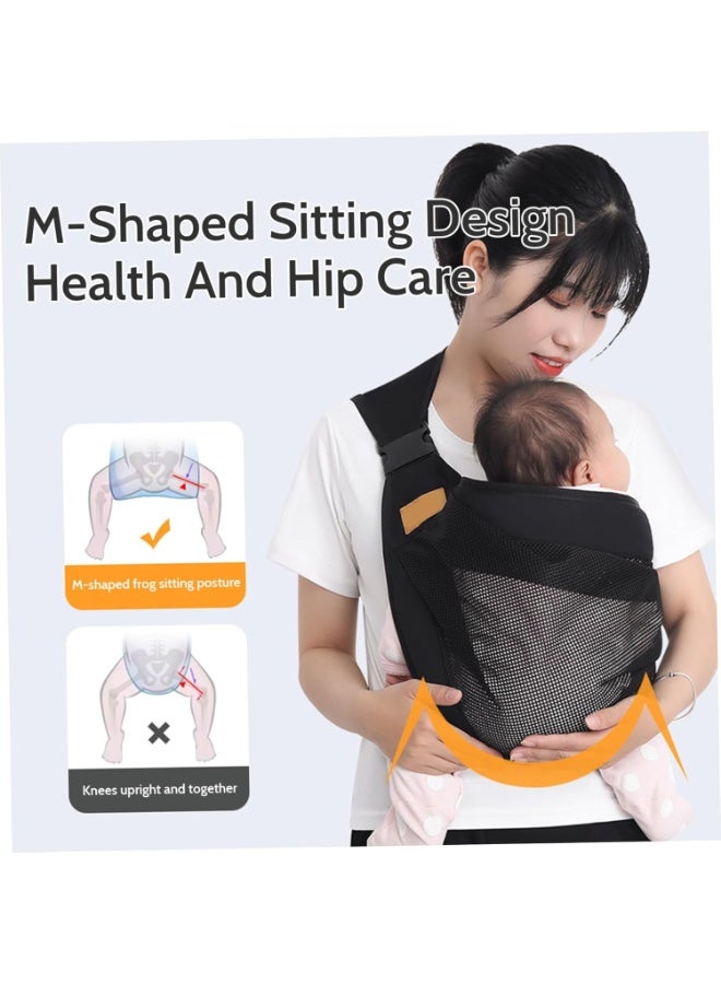 KASTWAVE Baby Sling Carrier, Baby Carriers from Newborn, Adjustable Baby Carrier with Hip Seat Soft and Breathable Baby Holder Carrier with Wide Strap for Infant and Toddler - Image 4