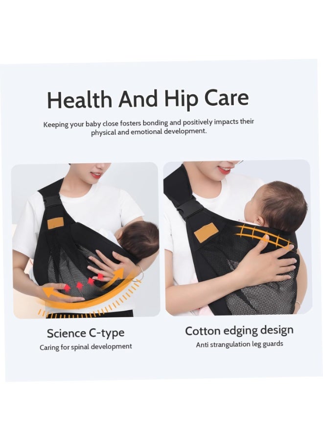 KASTWAVE Baby Sling Carrier, Baby Carriers from Newborn, Adjustable Baby Carrier with Hip Seat Soft and Breathable Baby Holder Carrier with Wide Strap for Infant and Toddler - Image 3