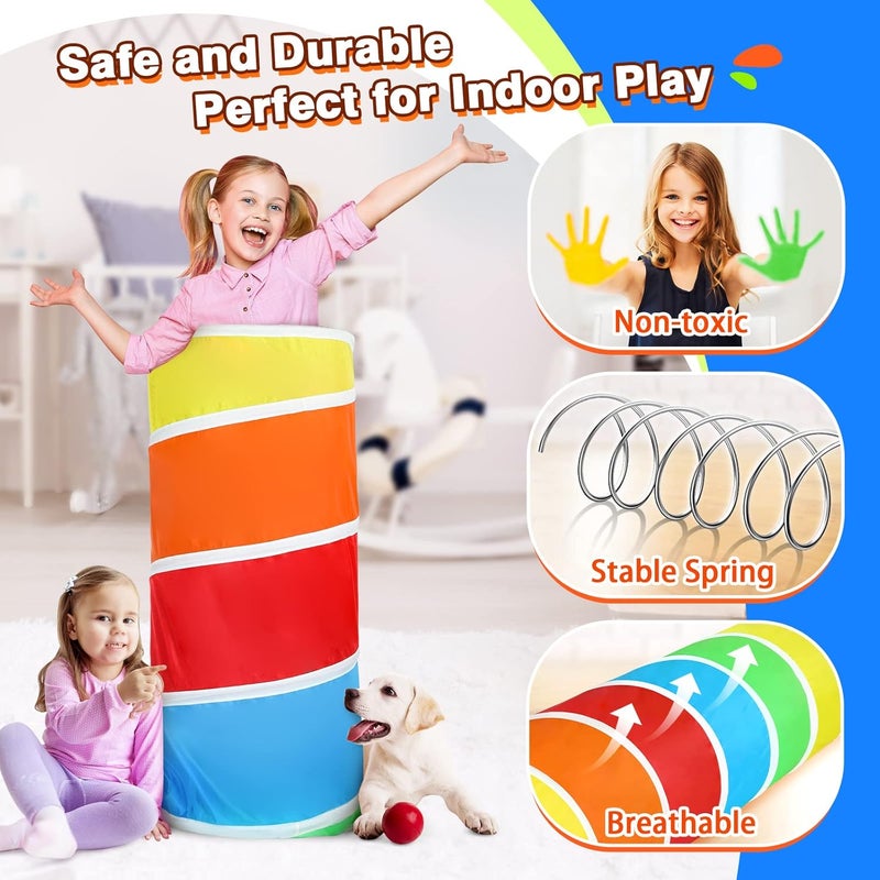 Moncoland Kids Play Tunnel Tent for Toddlers, Colorful Pop Up Crawl Tunnel Toy for Baby or Pet with Breathable Mesh, Collapsible Gift for Boy and Girl Play Tunnel Indoor and Outdoor Game - Image 3