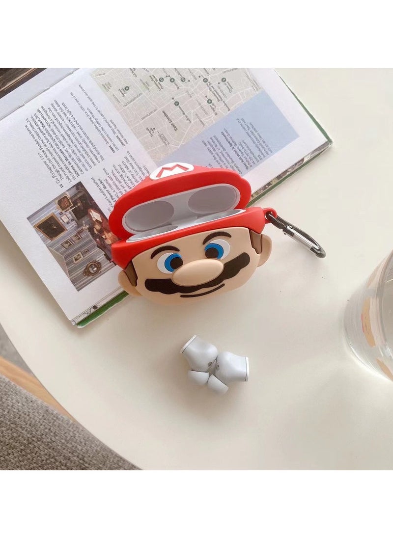 ICARLUS 3D Cartoon Cute Silicone Earbuds Cover for AirPods Pro 2nd Generation Case Compatible with Airpods Pro Case 2nd/1st Gen (2023/2022/2019)  - Super Marie  - Image 4