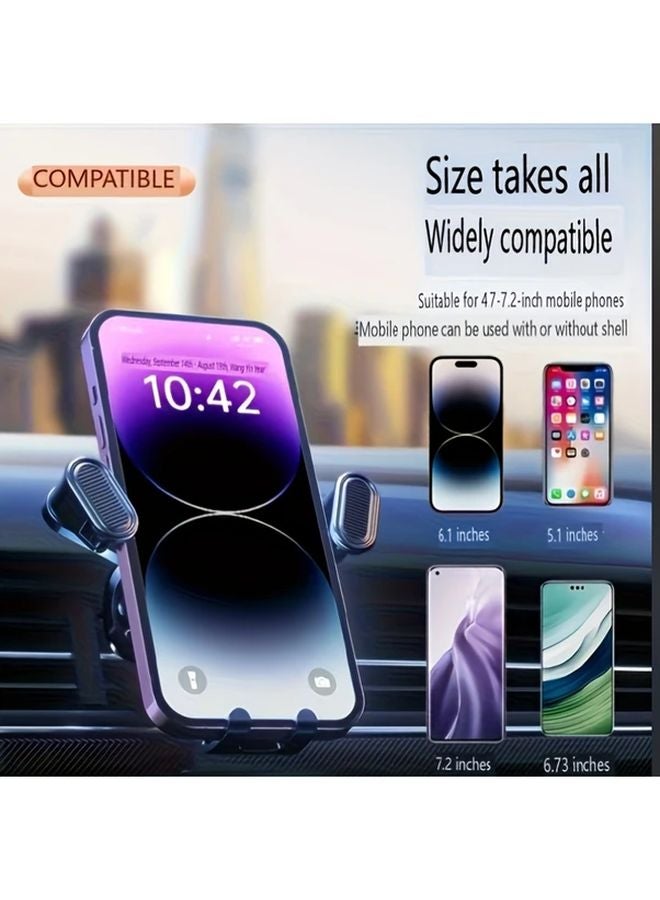 Black Adjustable Car Phone Mount Dashboard Air Vent Holder Universal Smartphone - Image 1