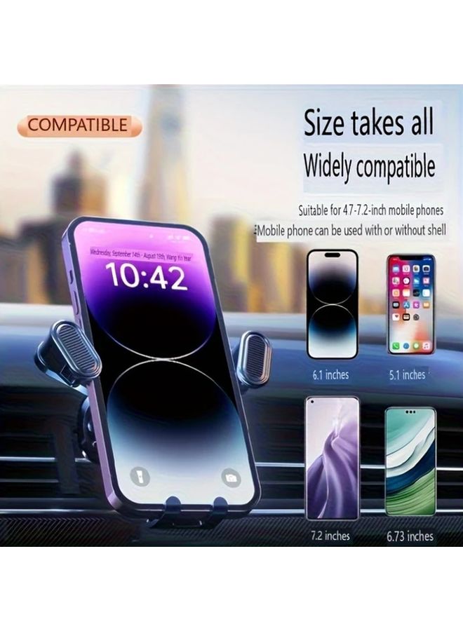 Black Adjustable Car Phone Mount Dashboard Air Vent Holder Universal Smartphone - Image 2