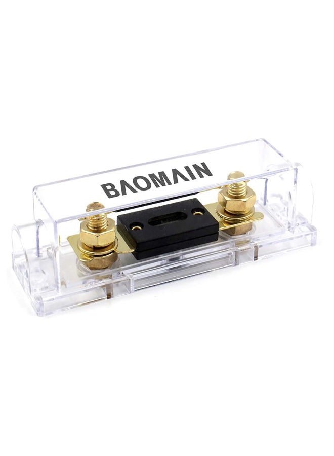 Baomain ANL Fuse Holder Kit for Car Vehicles Audio System with 500Amp ANL Fuses (Black, 1 Count, 32 Volts, 500A, CE) - Image 1