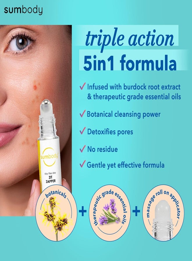 Sumbody Acne Serum for Face Zit Zapper - Blemish Pimple Reducer Women Men Teens, Facial Serum Acne Scars, Red Spot Remover & Pore Reducer Roll-On, Skin Care Formula Clear Skin, Made in USA - Image 4