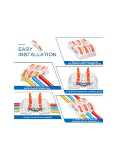PROMASS promass 50 Pcs Lever Wire Connector Kit, Compact Single Wire Connectors Assortment for 28-12 AWG Wires  - Image 5