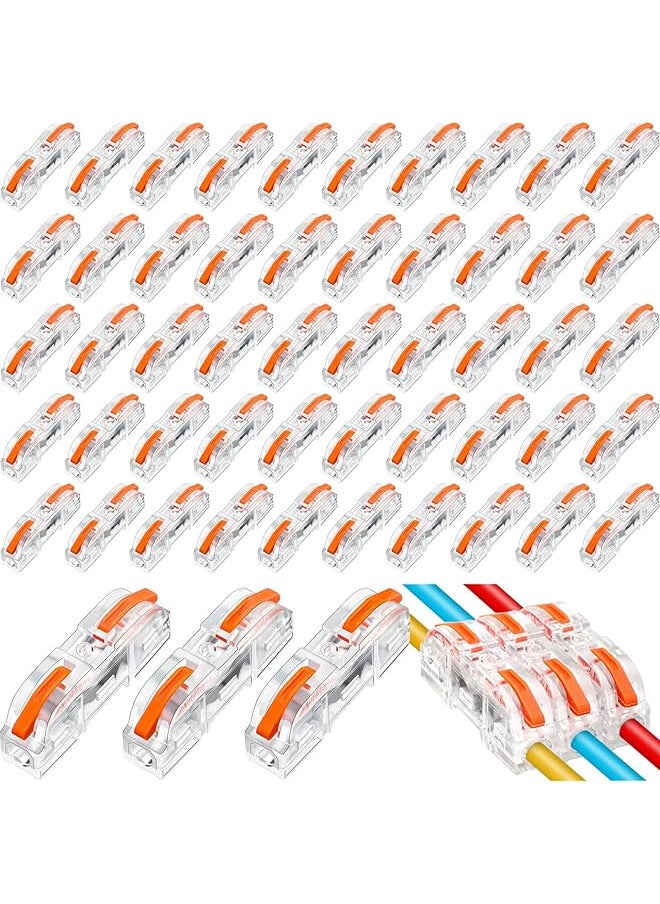 PROMASS promass 50 Pcs Lever Wire Connector Kit, Compact Single Wire Connectors Assortment for 28-12 AWG Wires  - Image 1