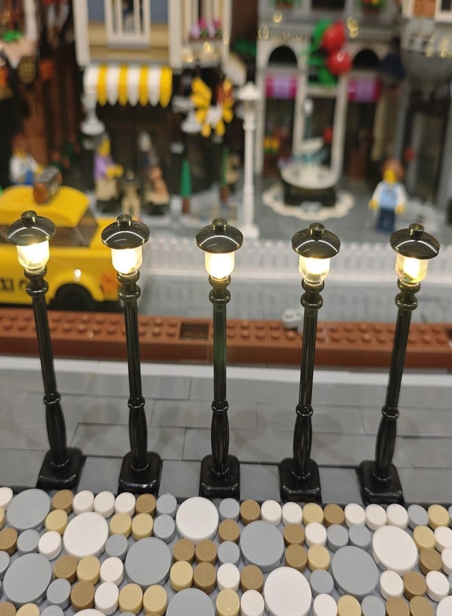 LightGo Brick Street Light DIY Kit for Lego Modular Buildings - Set of 5 Lights to Customize Your City Layout, Plug & Play (Classic Black) - Image 5