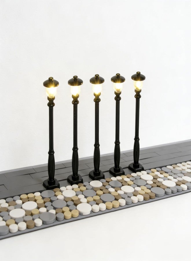 LightGo Brick Street Light DIY Kit for Lego Modular Buildings - Set of 5 Lights to Customize Your City Layout, Plug & Play (Classic Black) - Image 4