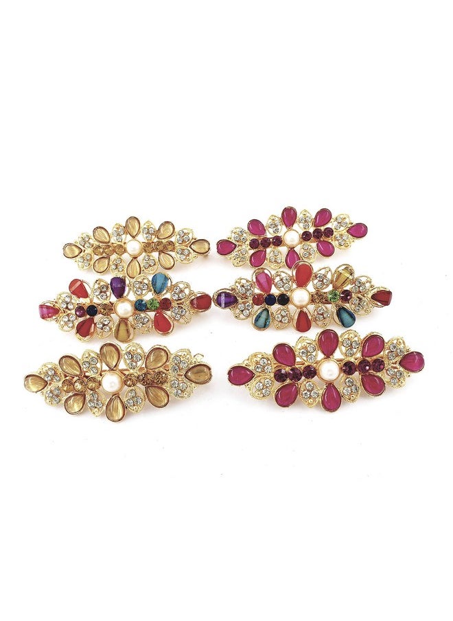 DHAVESAI - Dhavesai m.c.p multi design hair clips,hair accessories for girls and women small size pack of 6 (multi colour and design as per availability) - Image 1