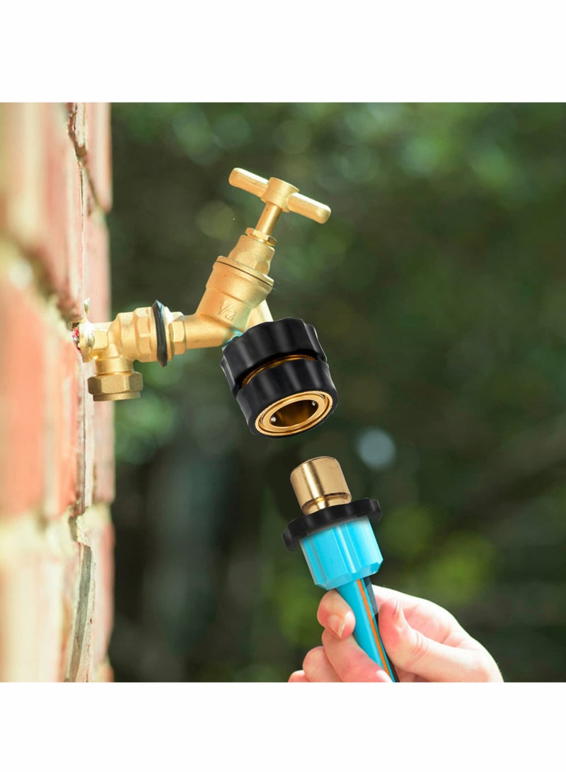 SYOSI Hose Quick Connectors, Garden Plastic Water Connect Male and Female 3/4" US Thread Fitting Kit for Hose, Sprinkler Nozzle  - Image 2
