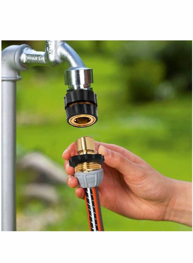 SYOSI Hose Quick Connectors, Garden Plastic Water Connect Male and Female 3/4" US Thread Fitting Kit for Hose, Sprinkler Nozzle  - Image 3
