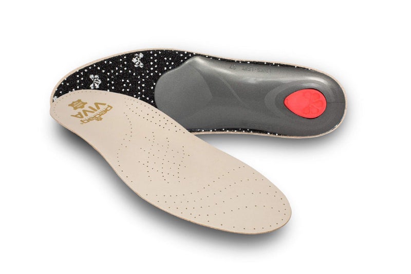 Pedag Viva | Leather Arch Support Inserts | Handmade in Germany | Plantar Fasciitis Relief | Metatarsal Pad | Heel Cushion | Activated Charcoal for Odor | Tan | Women US 10/ Men 7/ EU 40 - Image 1