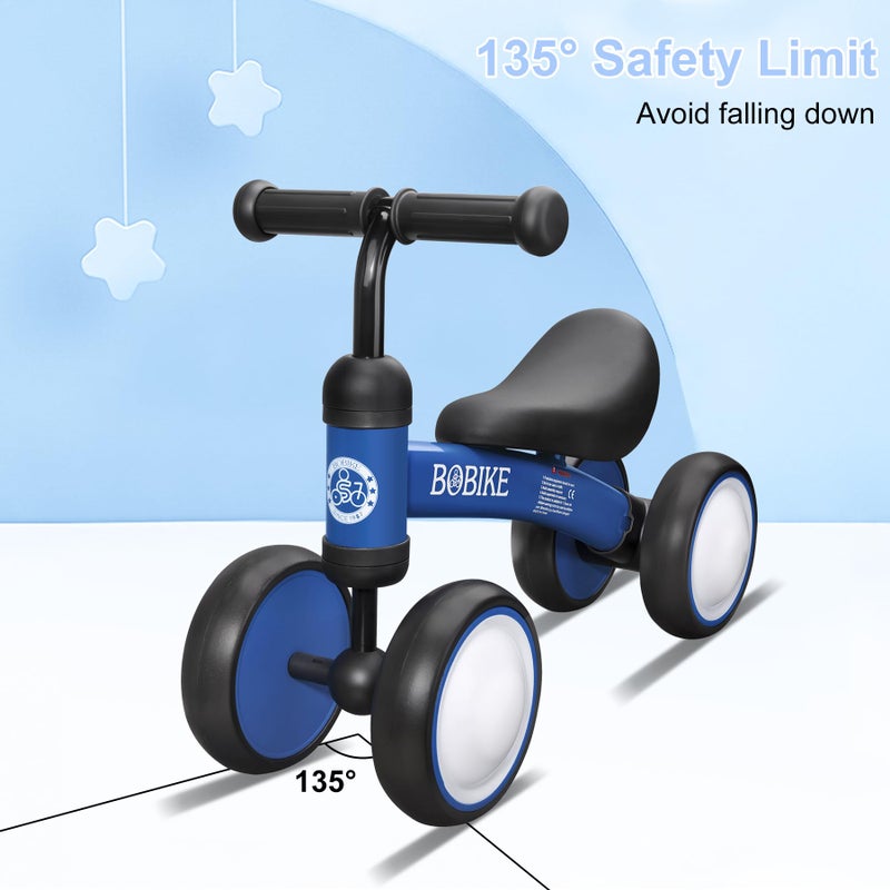 Bobike Baby Balance Bike Toys for 12-36 Months Kids Toy Boy and Girls Gifts Toddler Best First Birthday Gift Children Walker No Pedal Infant 4 Wheels Bicycle (Colorful, Blue-Light) - Image 4