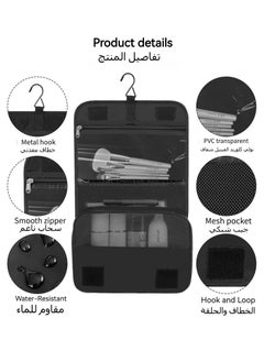 Anmi 10 Set Travel Luggage Bags Packing Organizers Set with Hanging Toiletry Bag Compression Pouches Clothes Suitcase with Toiletry Bag for Man Women (Elegance Black)  - Image 3