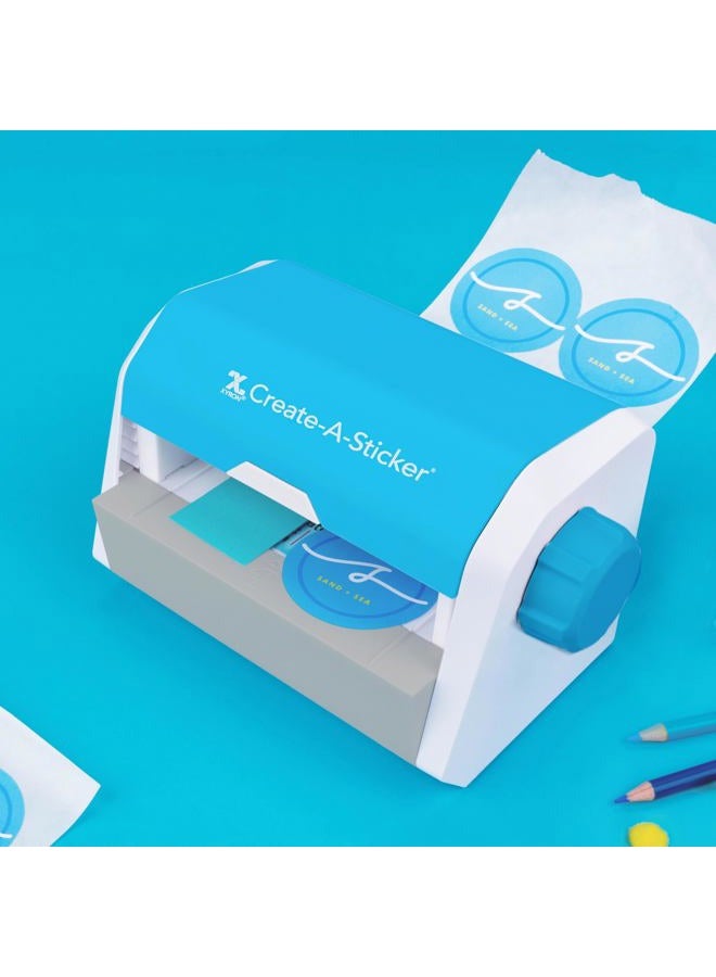 Xyron Create-a-Sticker, 5" Sticker and Label Maker Machine for Small Business and DIY Crafts, Includes Permanent Adhesive, Pre-Loaded (0501-05-10A) - Image 2