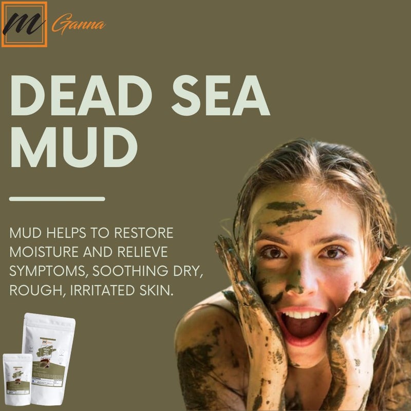 mGanna 100% Natural Dead Sea Mud/Clay Powder 0.5Lbs for Face Masks, Skin firming, Creams, Scrubs and Soap Making - Image 3