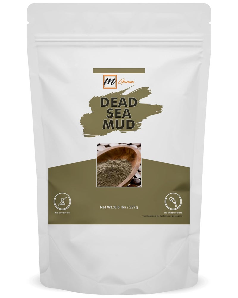 mGanna 100% Natural Dead Sea Mud/Clay Powder 0.5Lbs for Face Masks, Skin firming, Creams, Scrubs and Soap Making - Image 1