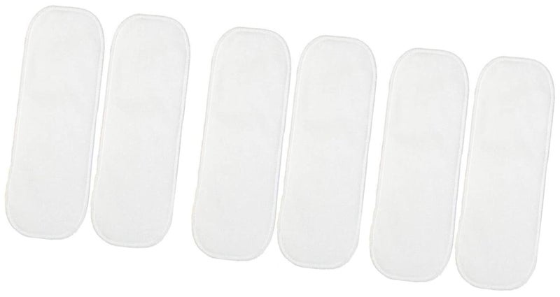 Alya 5 Layer White Microfiber Inserts Liners Wetfree Reusable Washable Cotton Diaper Nappy Inserts Natures Cloth Diaper Liner for Baby Cloth Diapers(PACK OF) (WHITE,PACK OF 6) - Image 1