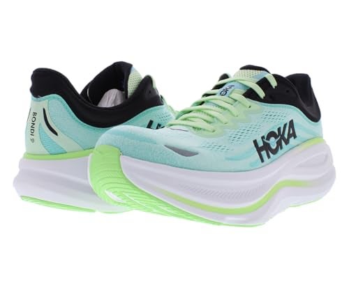 Hoka Men's Bondi 9 Sneaker, Luna Moth/Blue Spark, 9.5 - Image 3