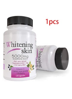 Glutathione Whitening Pills - Dark Spots & Acne Scar Remover - 5000mg -   Vegan Skin Bleaching Pills with Anti-Aging & Antioxidant Effect - 120 Capsules