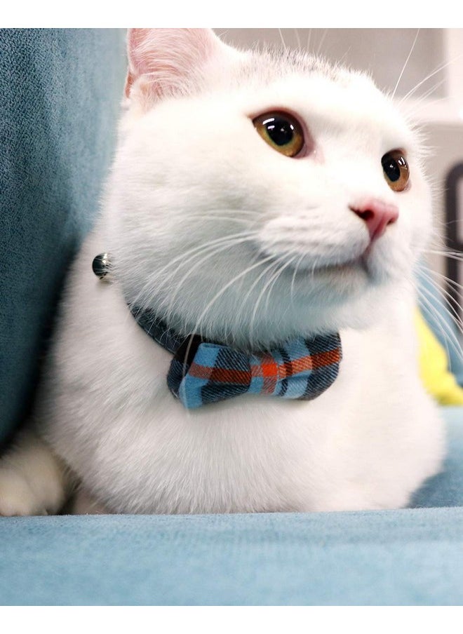 Upgraded Cat Collar With Bells, Breakaway Cat Collars With Bow Tie, 1 Pack Girl Boy Safety Plaid Kitten Collars, Haze Blue - pzsku/ZFEB59147E6DEB346CA53Z/45/_/1726220097/7b3f634f-9a73-4a6a-b83d-941143c5ed87