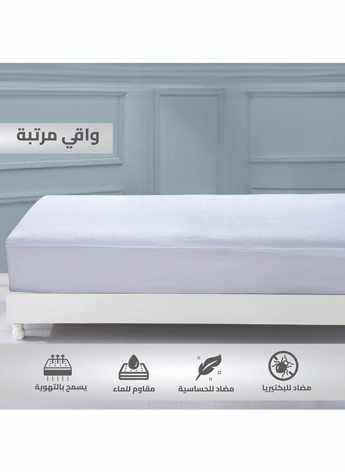 كونزيتا هوم - واقي مرتبة سرير منشفة عازل للماء بحواف مطاطية 120X200 - Image 1