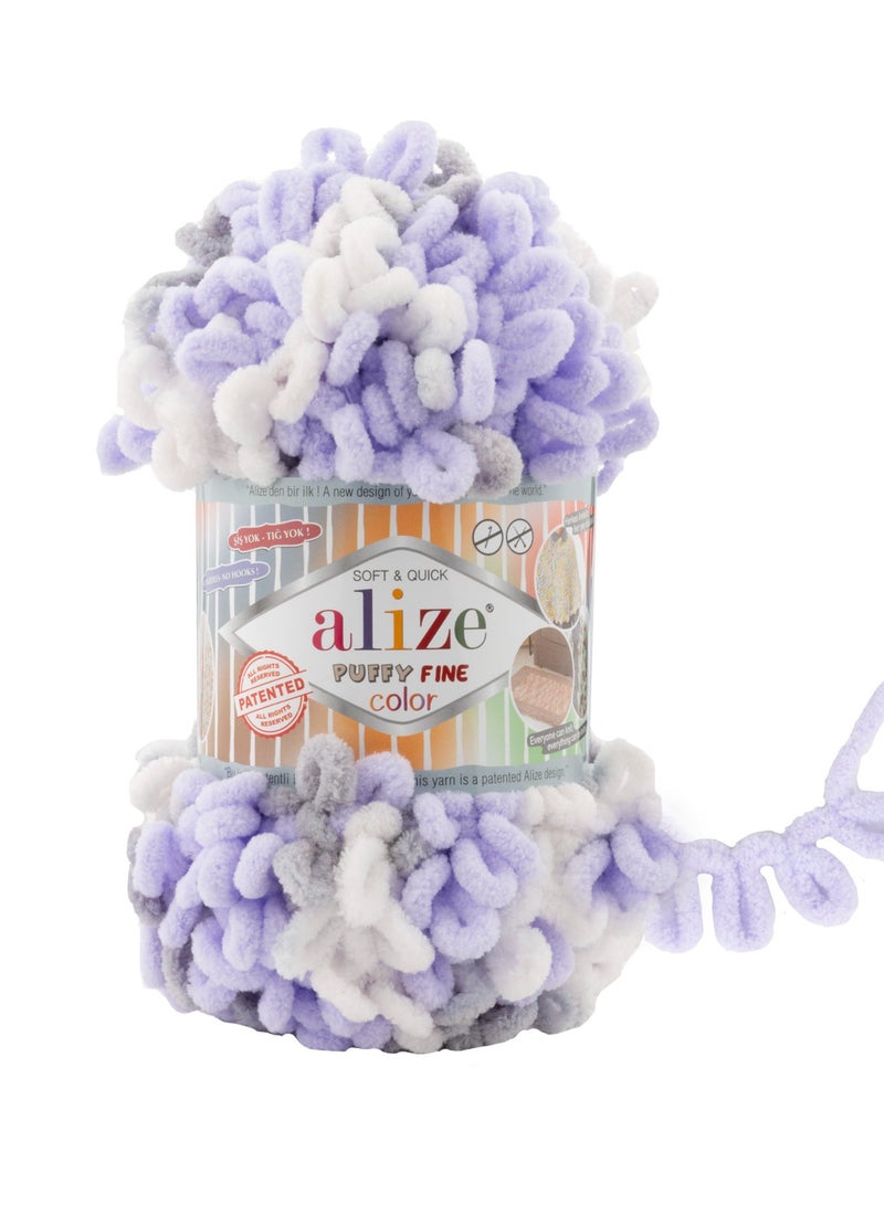 Alize Puffy Fine Color Small Loop Yarn Turkey 6372