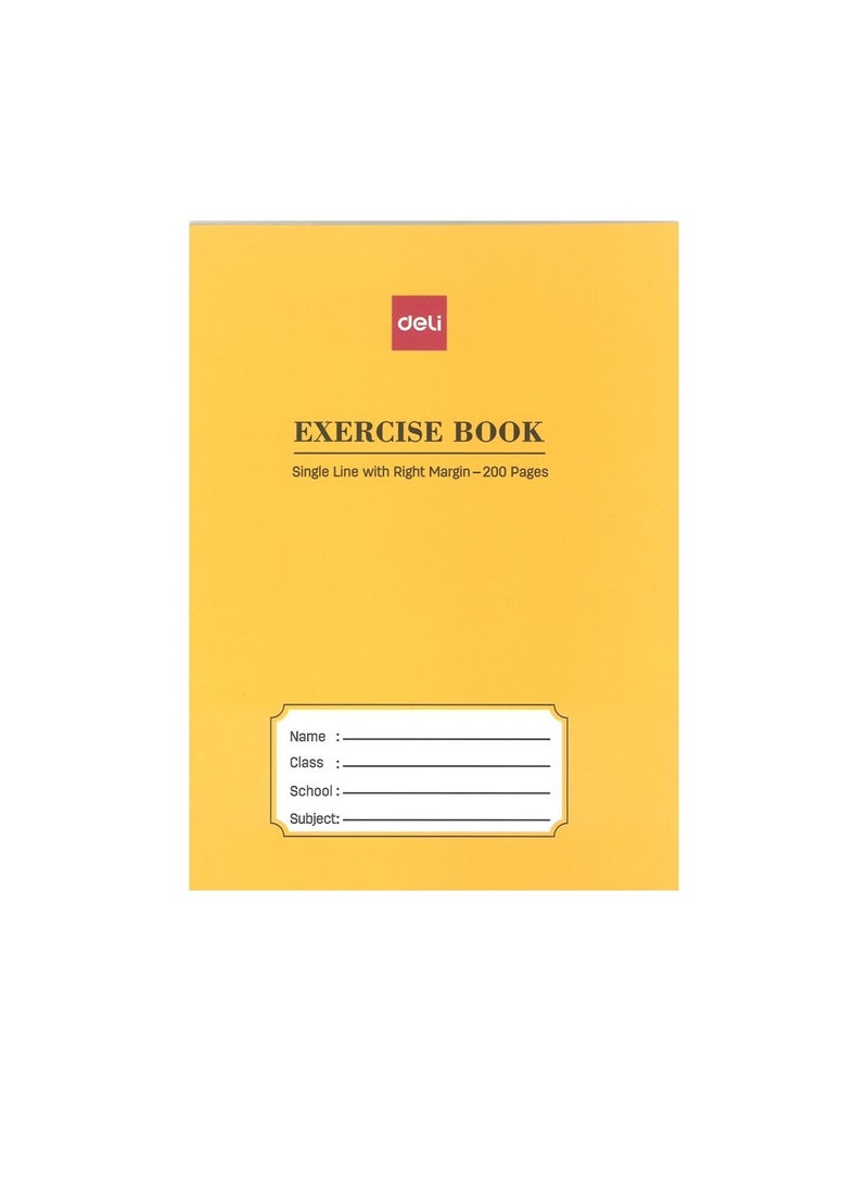 Deli 6-Piece Single Line Right Margin Notebook With One Side Plain 200 Pages - Image 2