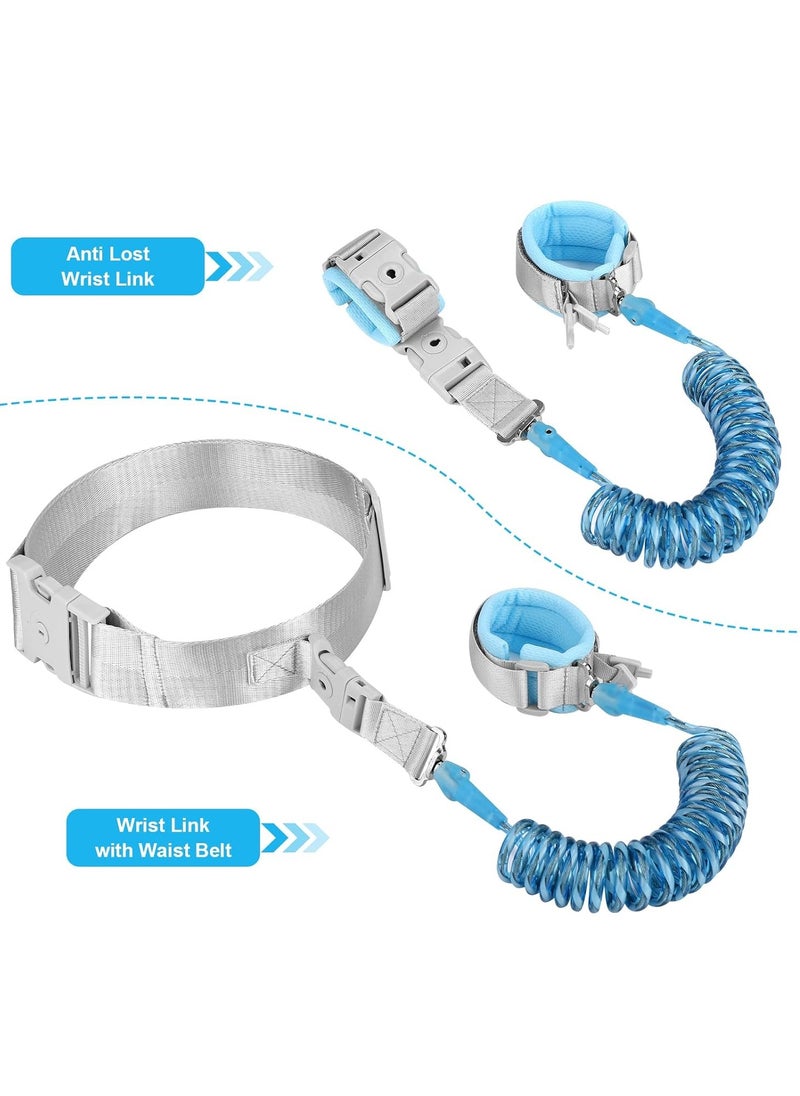Arabest Reflective Toddler Belt Leash, 2 in1 Anti Lost Wrist Link for Baby, kid Anti Lost Waist Band Child Leash with Lock for Boys Girls, Child Walking Harness Wristband Rope Tether for Outdoor Travel  - Image 3