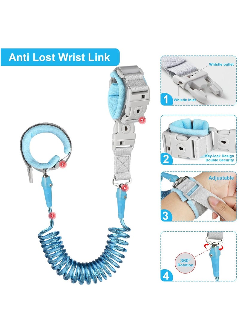 Arabest Reflective Toddler Belt Leash, 2 in1 Anti Lost Wrist Link for Baby, kid Anti Lost Waist Band Child Leash with Lock for Boys Girls, Child Walking Harness Wristband Rope Tether for Outdoor Travel  - Image 5