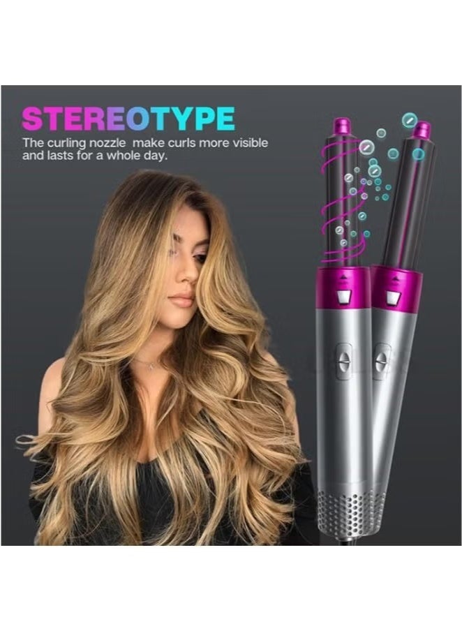 Hair Dryer Brush 5 in 1 Set for Hair Dryer Hot Comb Set Professional Curling Iron Hair Straightener Styling Tool - Image 5