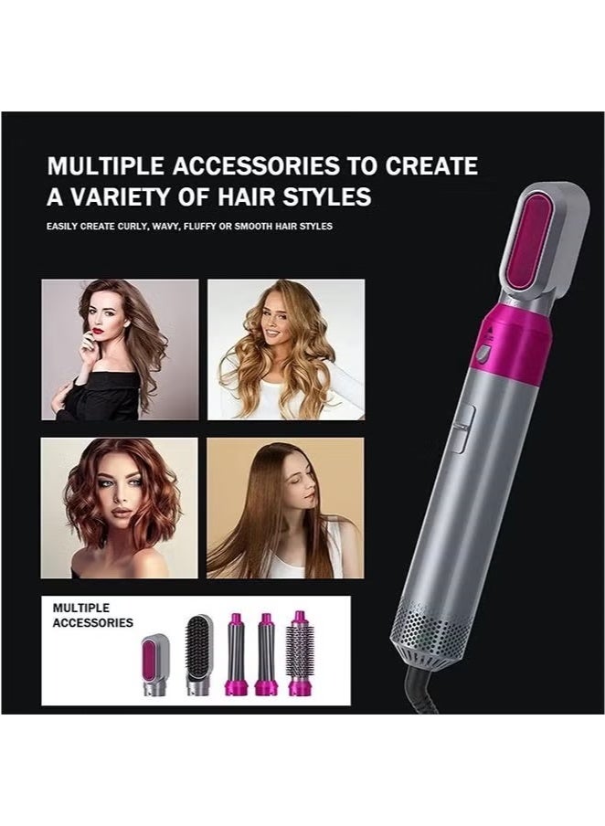 Hair Dryer Brush 5 in 1 Set for Hair Dryer Hot Comb Set Professional Curling Iron Hair Straightener Styling Tool - Image 3