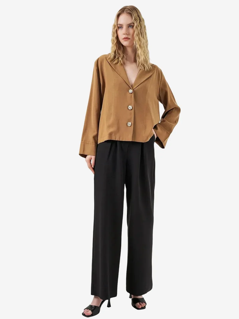 بيغ دارت BDART Oversized Blazer Jacket with Button Closure