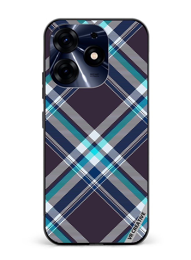 VR CREATIVE Protective Case Cover For Tecno Spark 10 Pro Checkered Design Multicolour - Image 1
