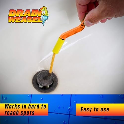FlexiSnake Drain Weasel Sink Snake Hair Clog Remover Tool Kit, Sink, Pipe, Bathroom, Bathtub Drain Cleaner, 18-inch Long, Flexible, Made in The USA, 1 Wand and Removable Handle - Image 5