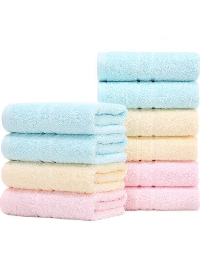 Grace Towels, 10-Pack, Class A Solid Color Simple Design, For Face Washing, Home Use, Adults, Men And Women, Couples, Thickened Towels, 60*30Cm, 70G - Image 1