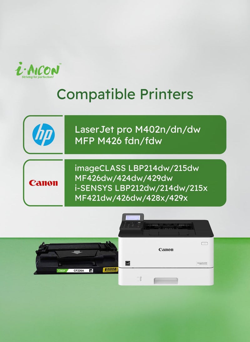 i-Aicon Compatible Laser Toner Black (HP CF226A | 26A / Canon 052) - Image 3