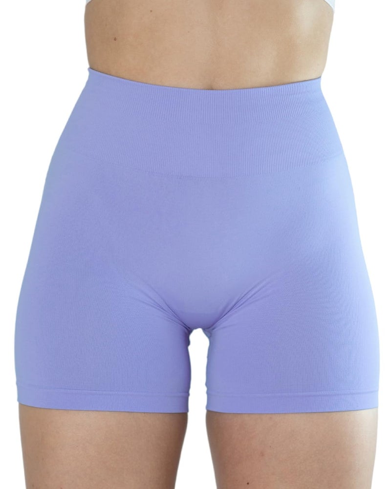 AUROLA Dream Collection Women Workout Shorts High Waist Gym Shorts, Scrunch Butt Seamless Athletic Shorts,Jacaranda,L - Image 3