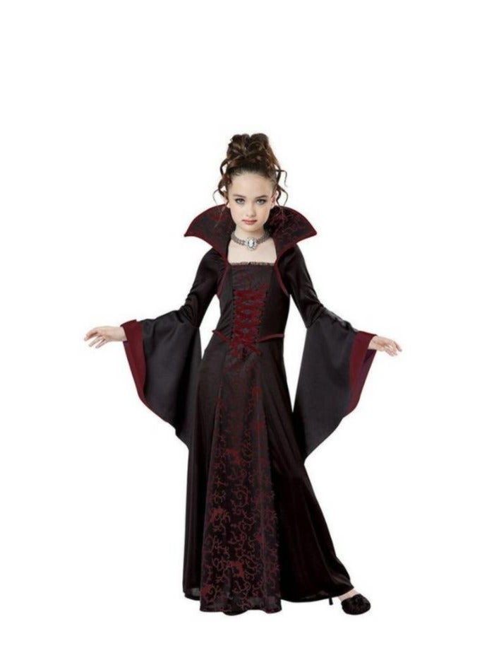 Golden Costume for Girls Retro Style Kids Witch Costume Cosplay Costume Children Fancy Birthday Party Dress Up Outfit Fairytale Theme Party Cute Witch Wizard Cosplay Costume(110) - Image 1