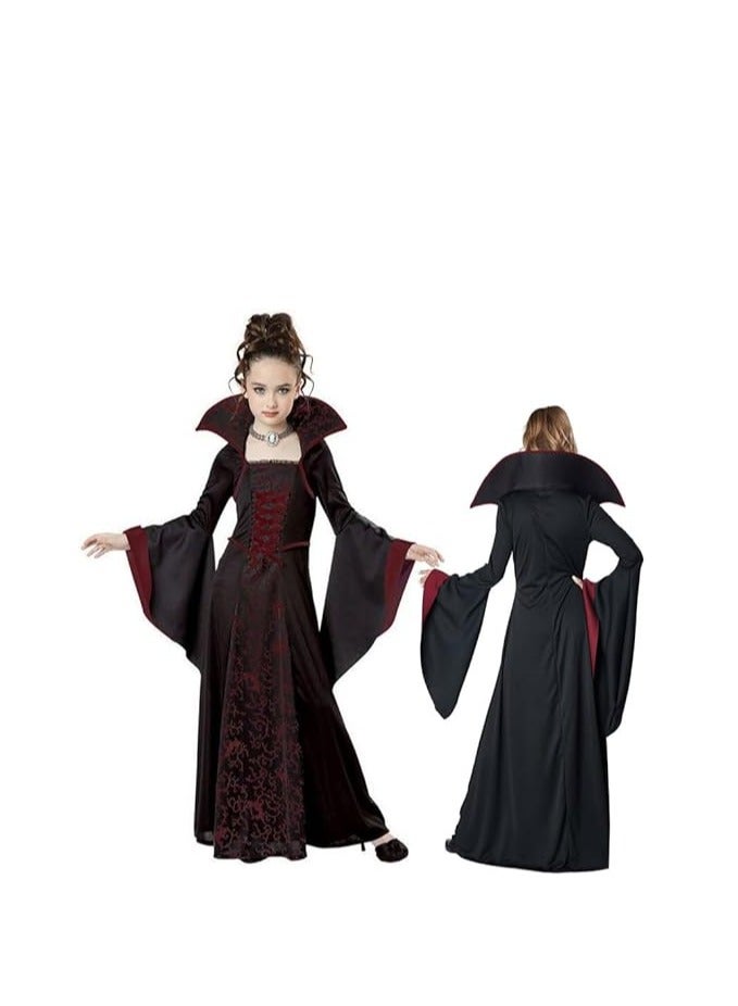 Golden Costume for Girls Retro Style Kids Witch Costume Cosplay Costume Children Fancy Birthday Party Dress Up Outfit Fairytale Theme Party Cute Witch Wizard Cosplay Costume(110) - Image 3