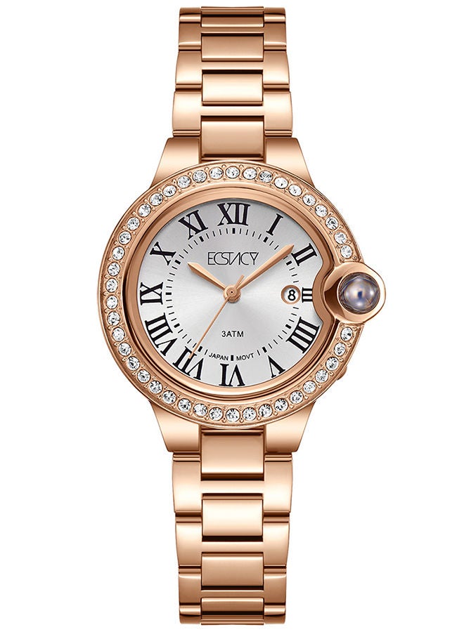 ECSTACY Women Analog Round Stainless Steel Wrist Watch E22504-RBKW - Image 1