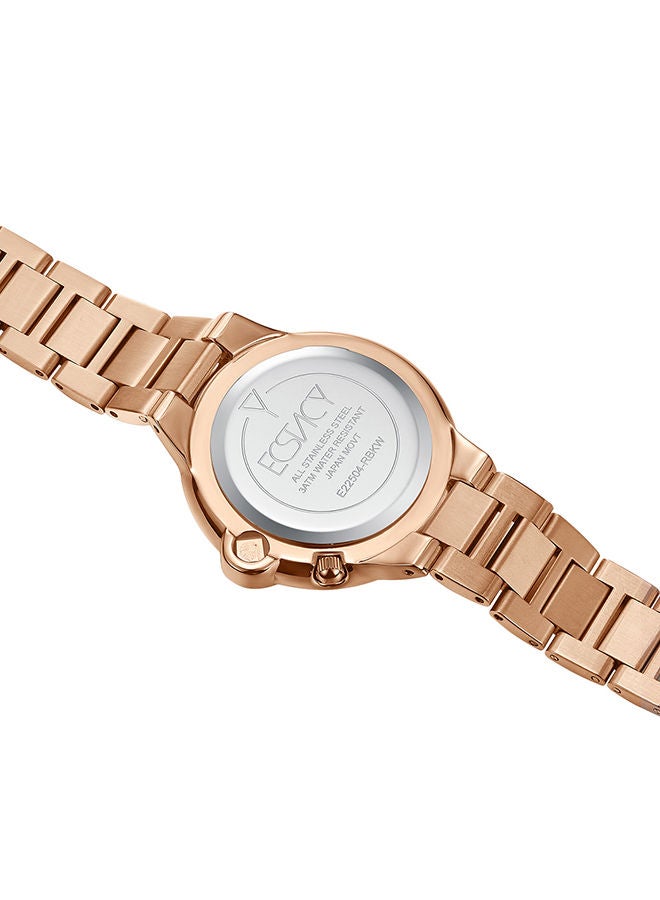 ECSTACY Women Analog Round Stainless Steel Wrist Watch E22504-RBKW - Image 3